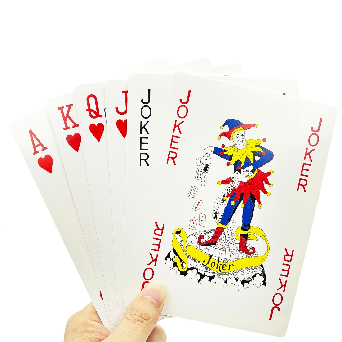 QkonkgnS 5x7 Inch Giant Playing Cards – Oversized Deck for Games & Parties
