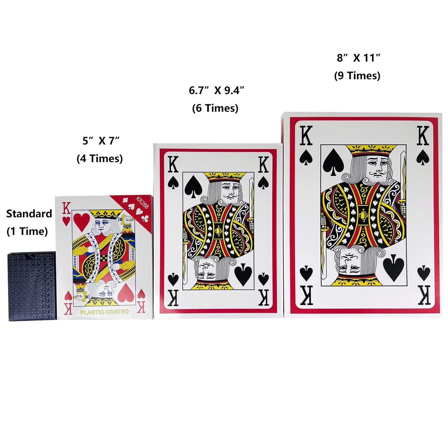 QkonkgnS 5x7 Inch Giant Playing Cards – Oversized Deck for Games & Parties