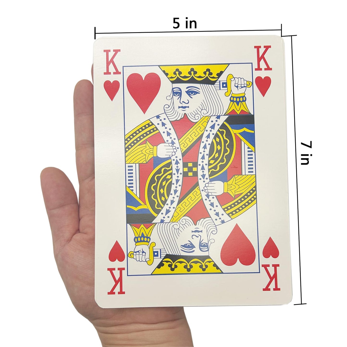 QkonkgnS 5x7 Inch Giant Playing Cards – Oversized Deck for Games & Parties