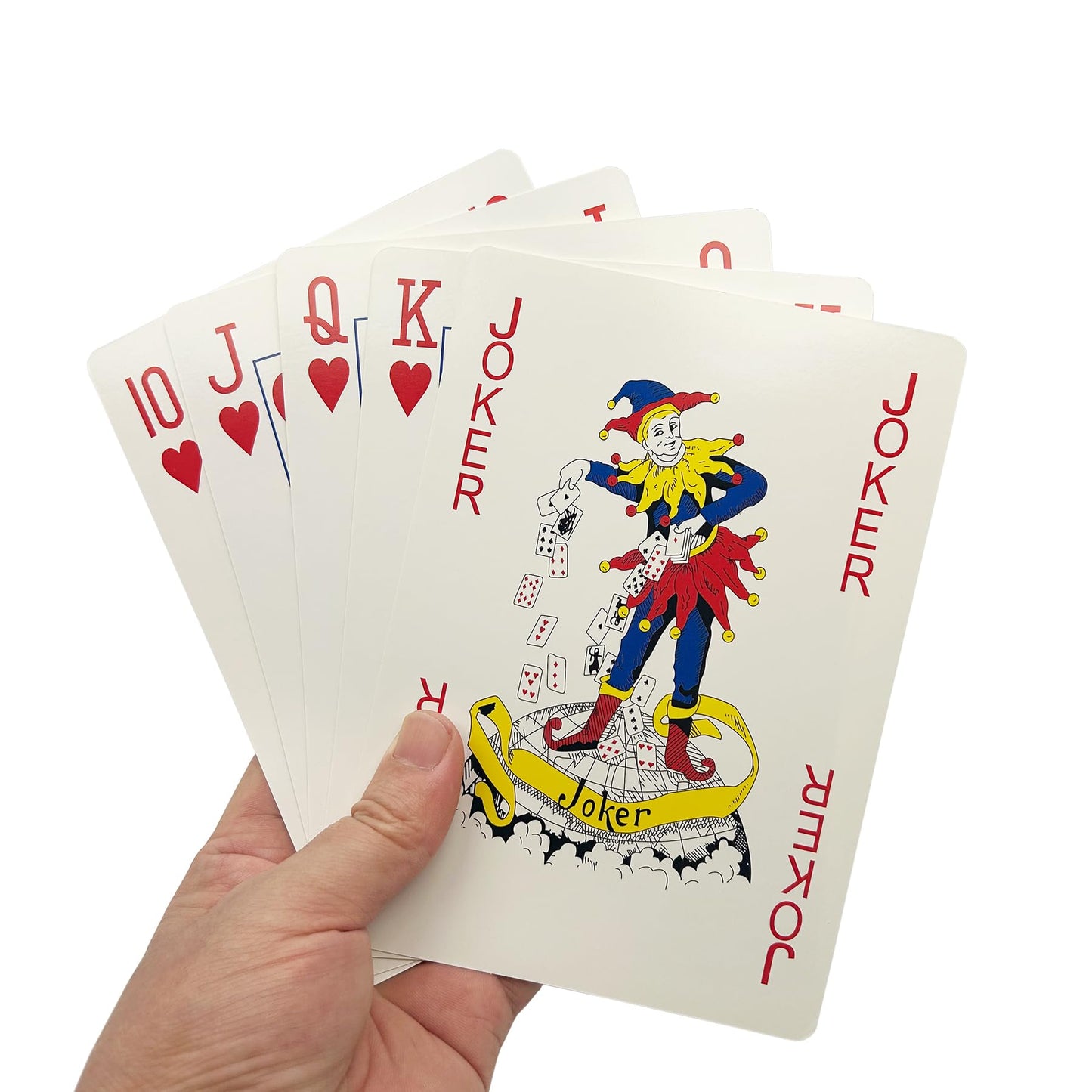 QkonkgnS 5x7 Inch Giant Playing Cards – Oversized Deck for Games & Parties