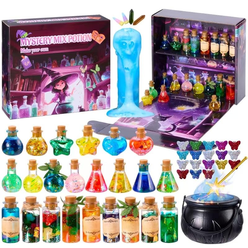 QLRR Mystery Mix Potion Craft Kits — 24-Bottle Creative Set for Kids 6-12+