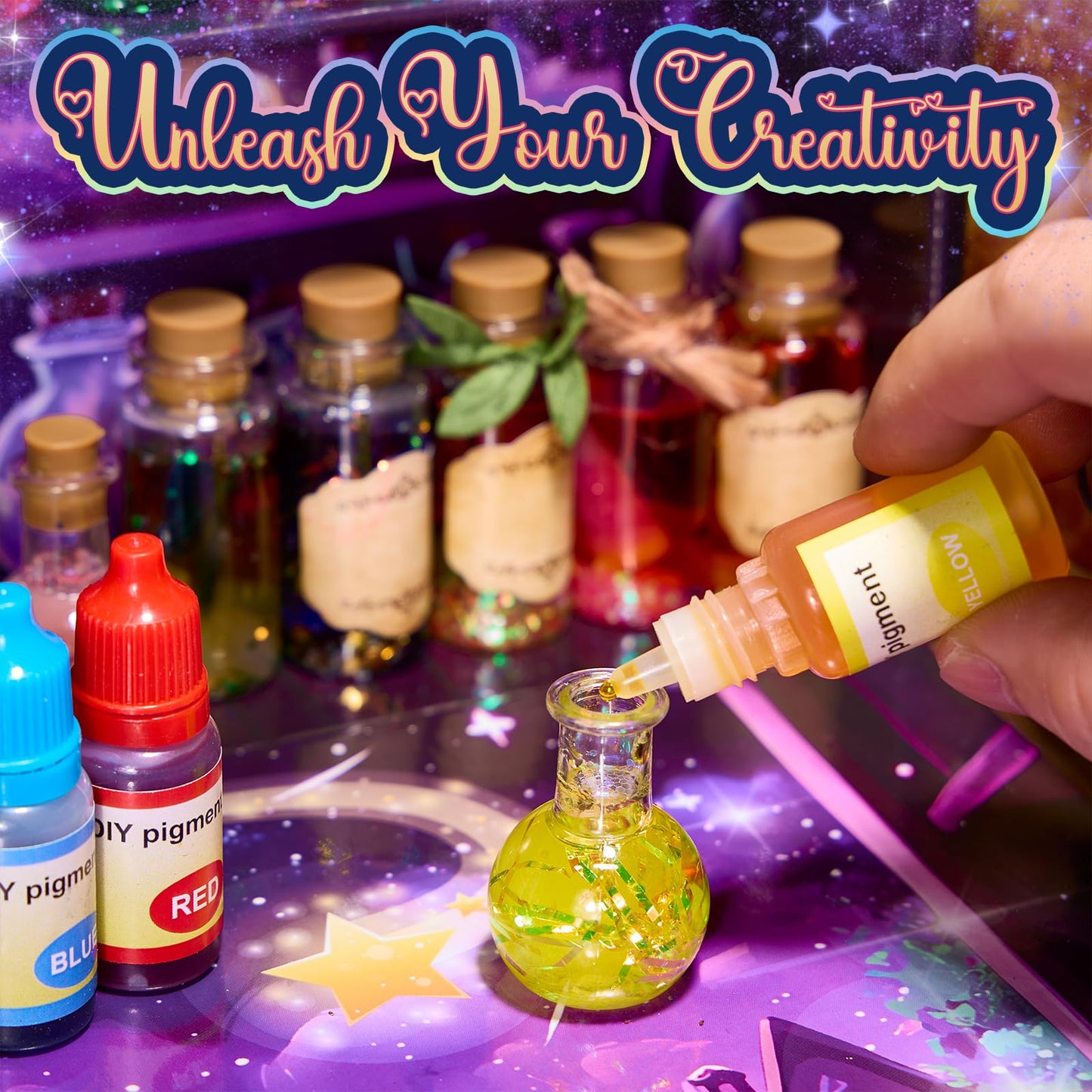 QLRR Mystery Mix Potion Craft Kits — 24-Bottle Creative Set for Kids 6-12+