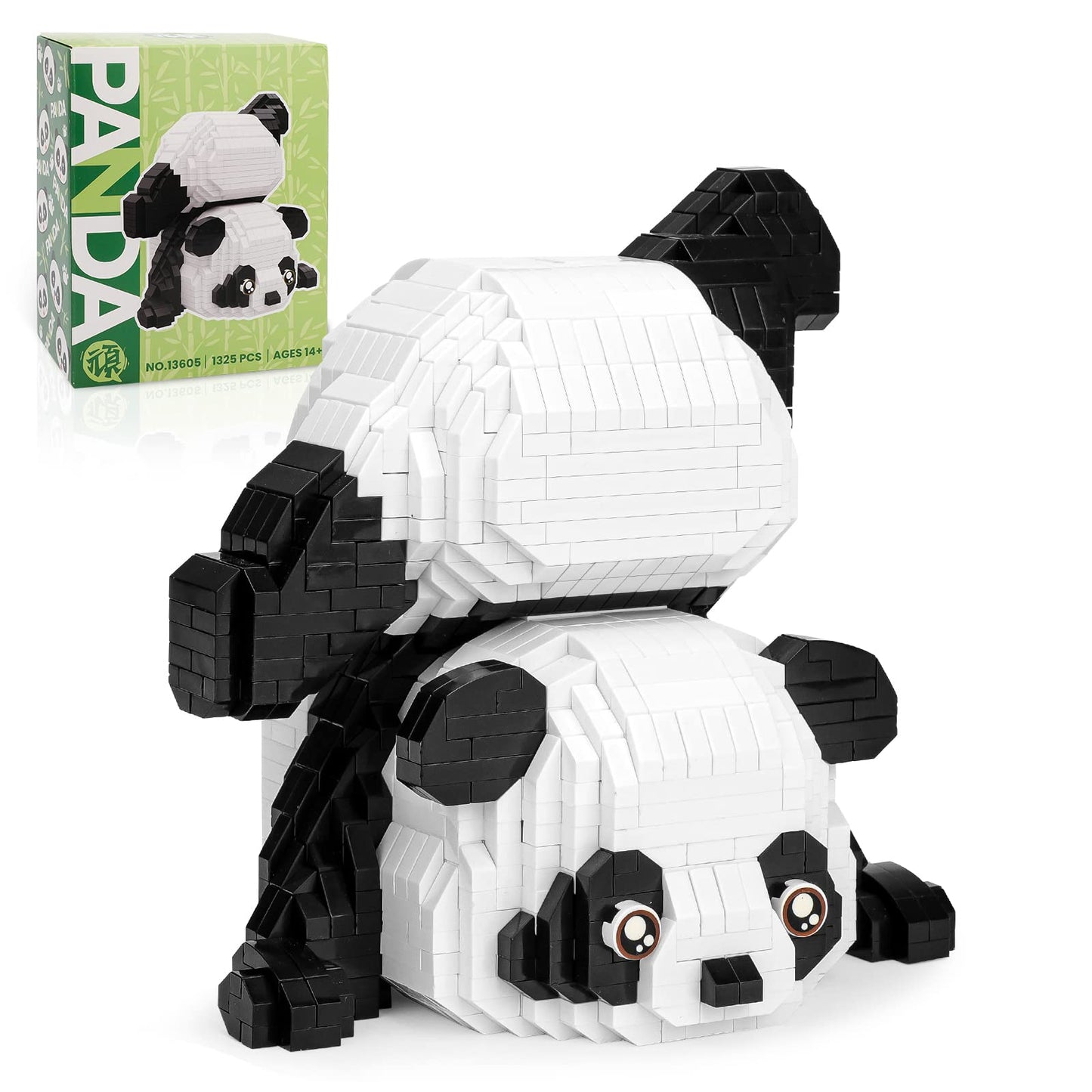 QLT QIAOLETONG Panda Mini Building Blocks Set — 1325 PCS Micro Bricks for Teens & Adults