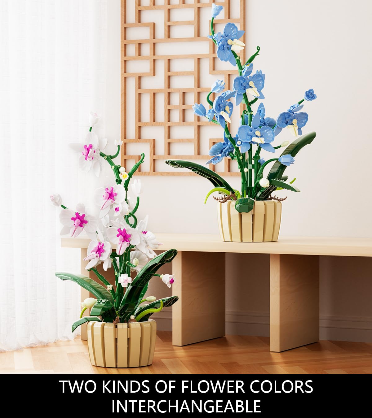 QLT QIAOLETONG Icons Orchid Flowers Building Set – Exquisite Orchid Bonsai for Adults (1192 pcs)
