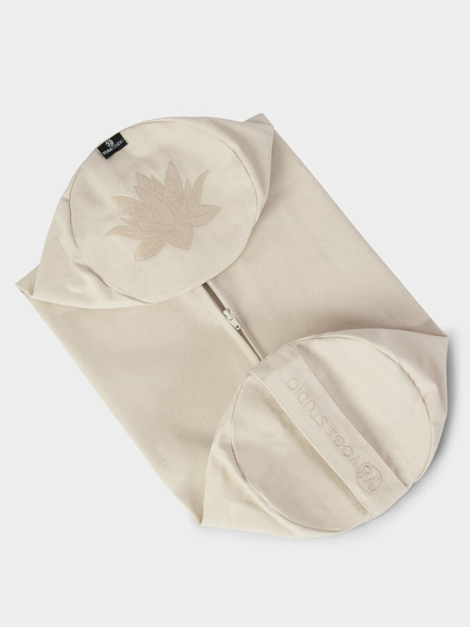 Yoga Studio Replacement Round Lotus Bolster Outer Cushion Cover