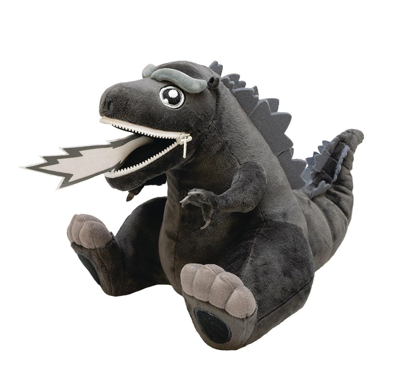 QMx Godzilla Black and White Zippermouth Plush – PREVIEWS Exclusive, 8.75-inch Tall