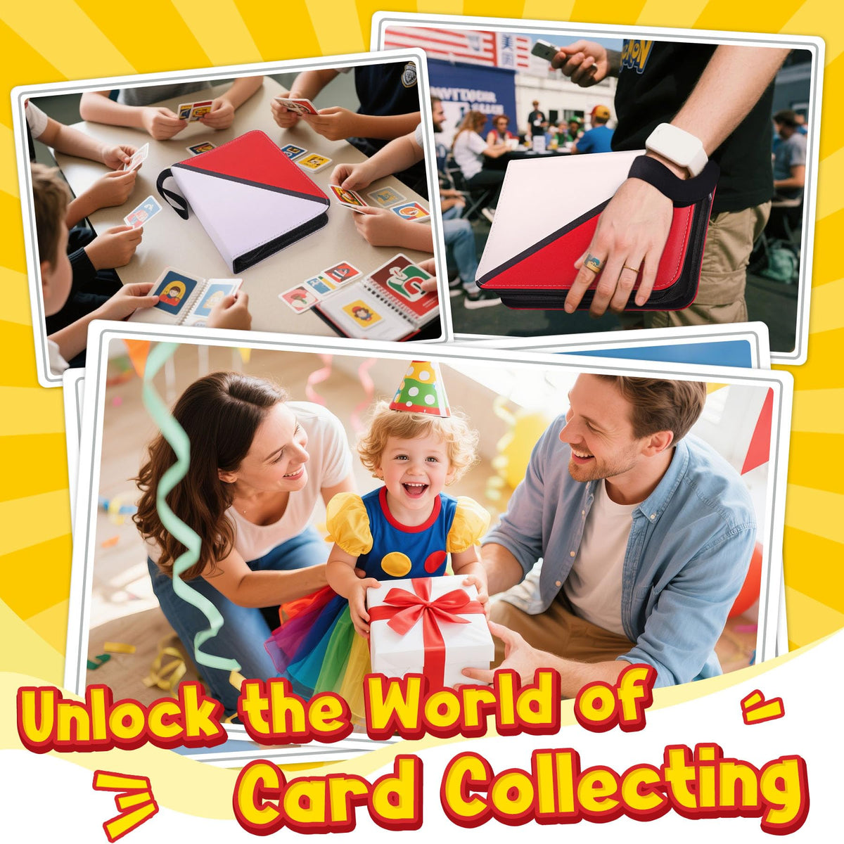 Qodalyth Card Binder – 9-Pocket Zipper Album for 900 Cards | Premium PU Leather