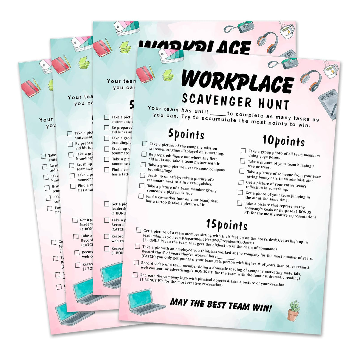 QOFO Work Party Photo Scavenger Hunt – Office Team Building Game & Ice Breaker (Q5)