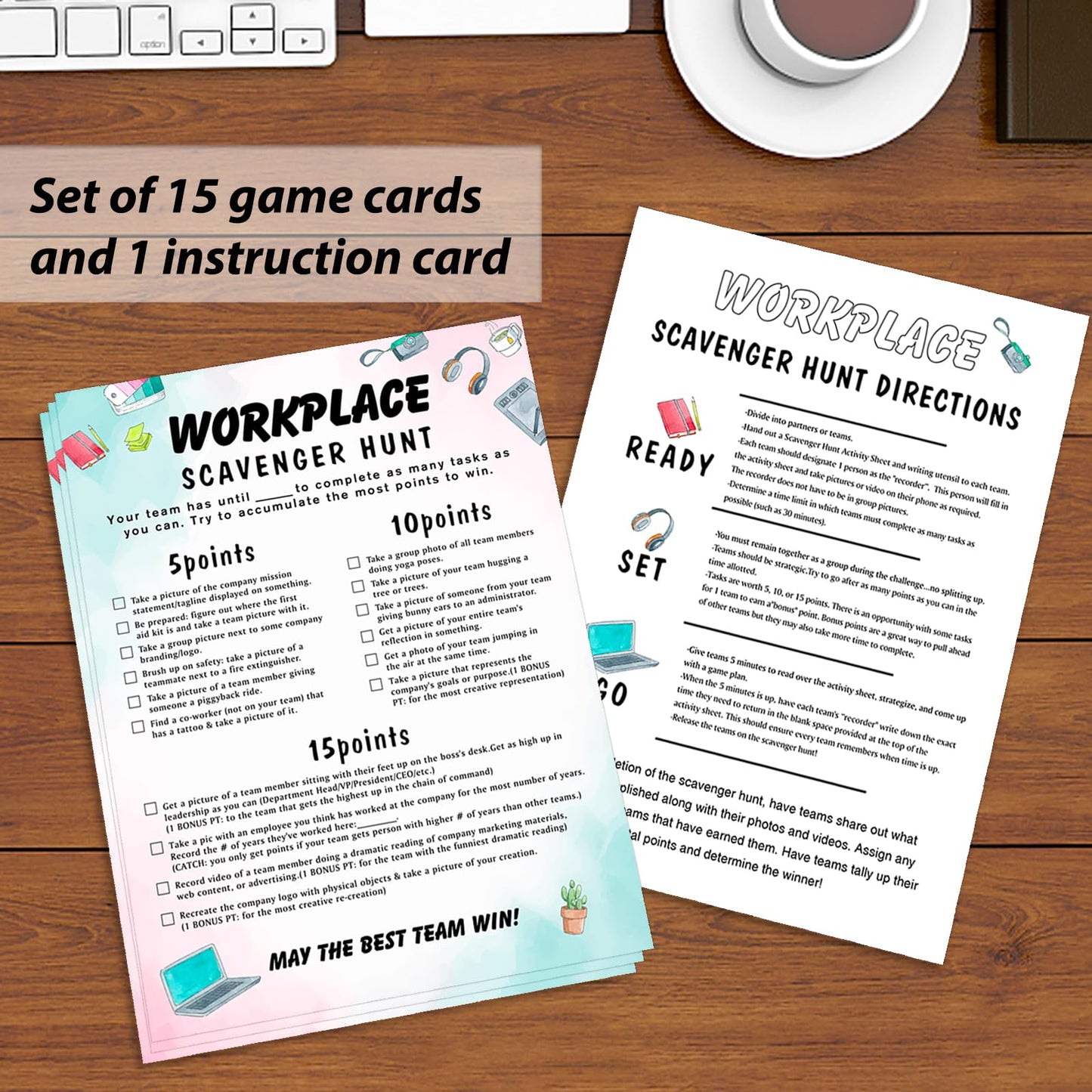 QOFO Work Party Photo Scavenger Hunt – Office Team Building Game & Ice Breaker (Q5)