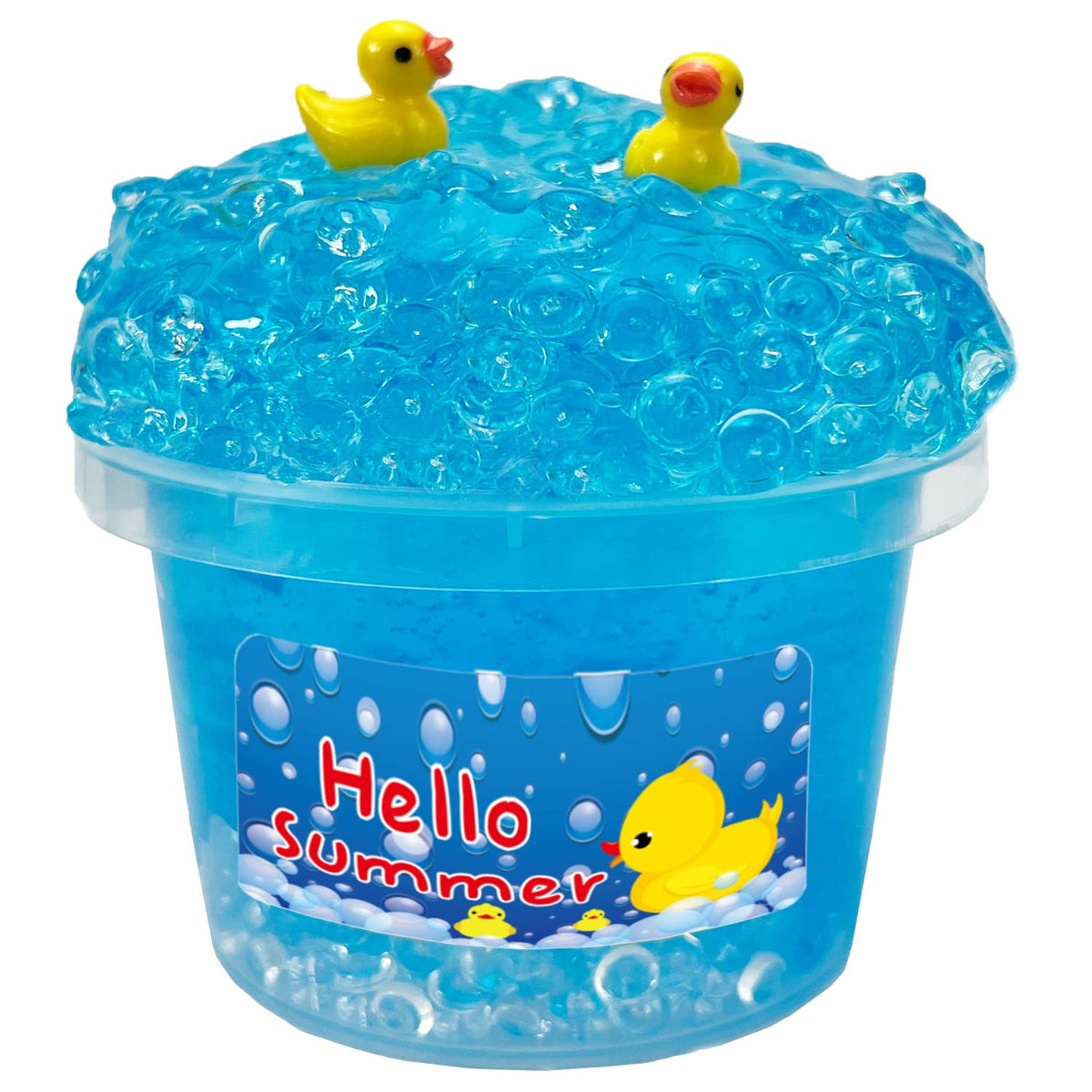 QOFRJTU Charming Blue Crunchy Fishbowl Bead Slime – Soft, Non-Sticky, Gift-Ready for Parties