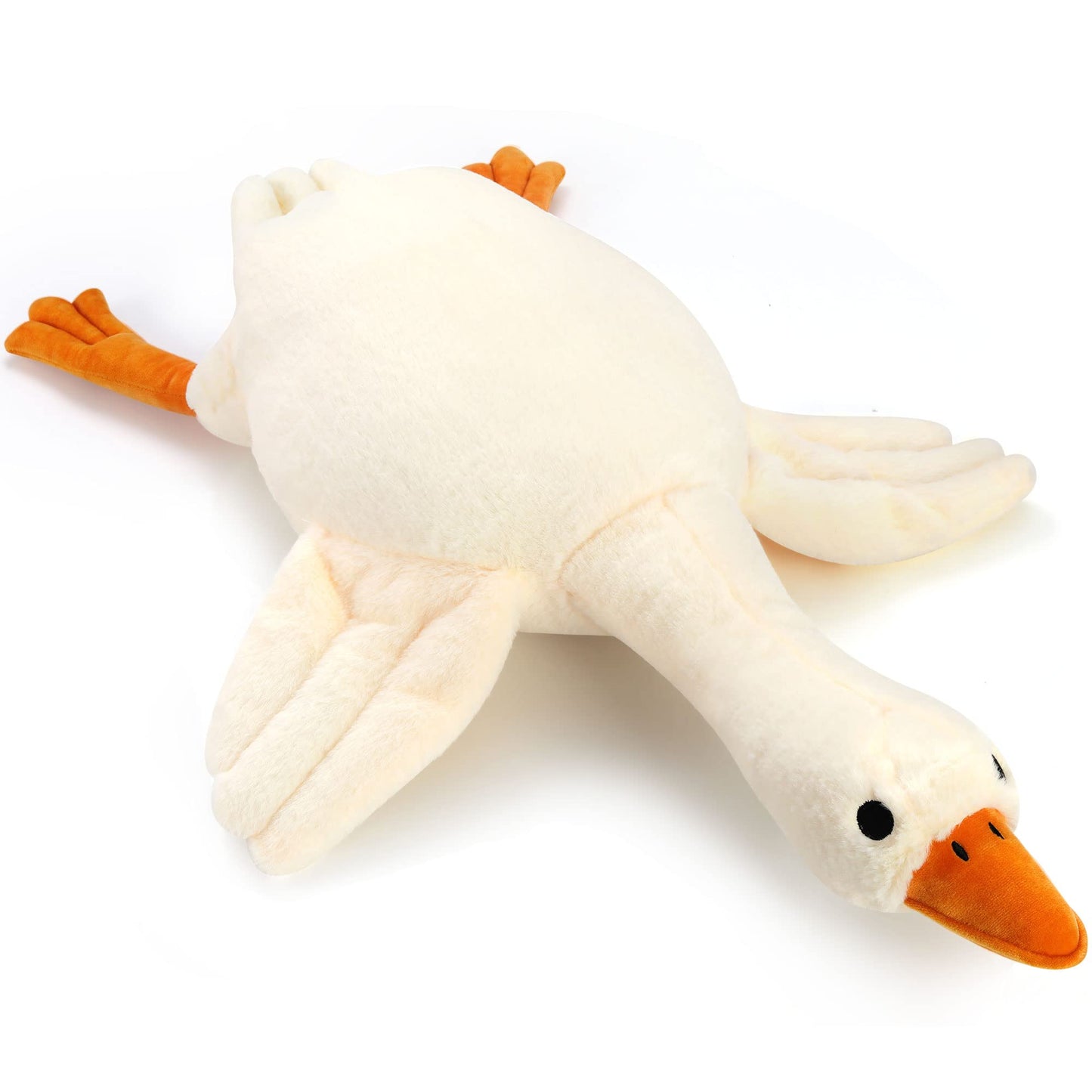 Qpewep 30-Inch Weighted Goose Plush Toy — Soft White Swan Sleeping Pillow