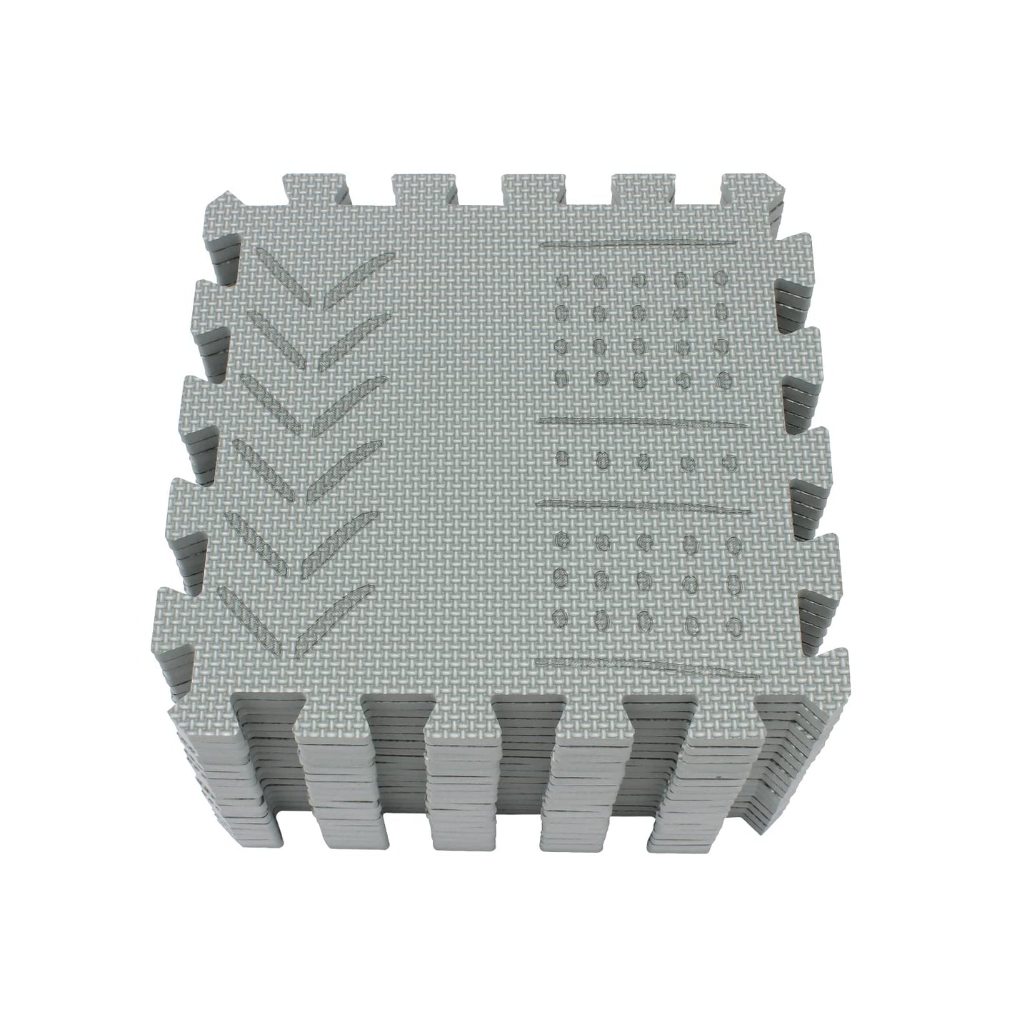 qqpp EVA 18 Tiles Baby Play Mat – Interlocking Foam Tiles (Gray)