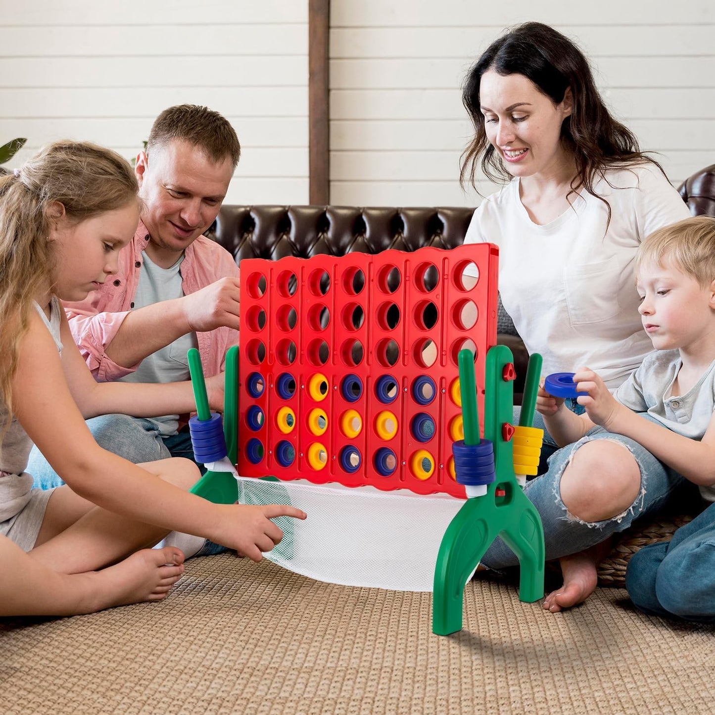 Qrooper Giant 1.9ft 4-in-a-Row Game — Jumbo Connect Four for Family Fun Outdoors & Indoors