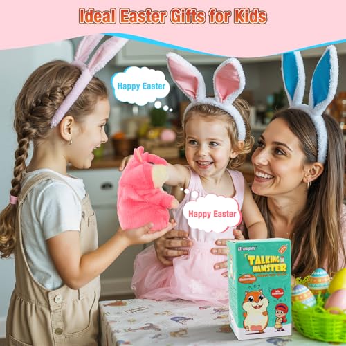 Qrooper Talking Hamster - Interactive Repeating Plush Toy for Kids (Ages 2-6)