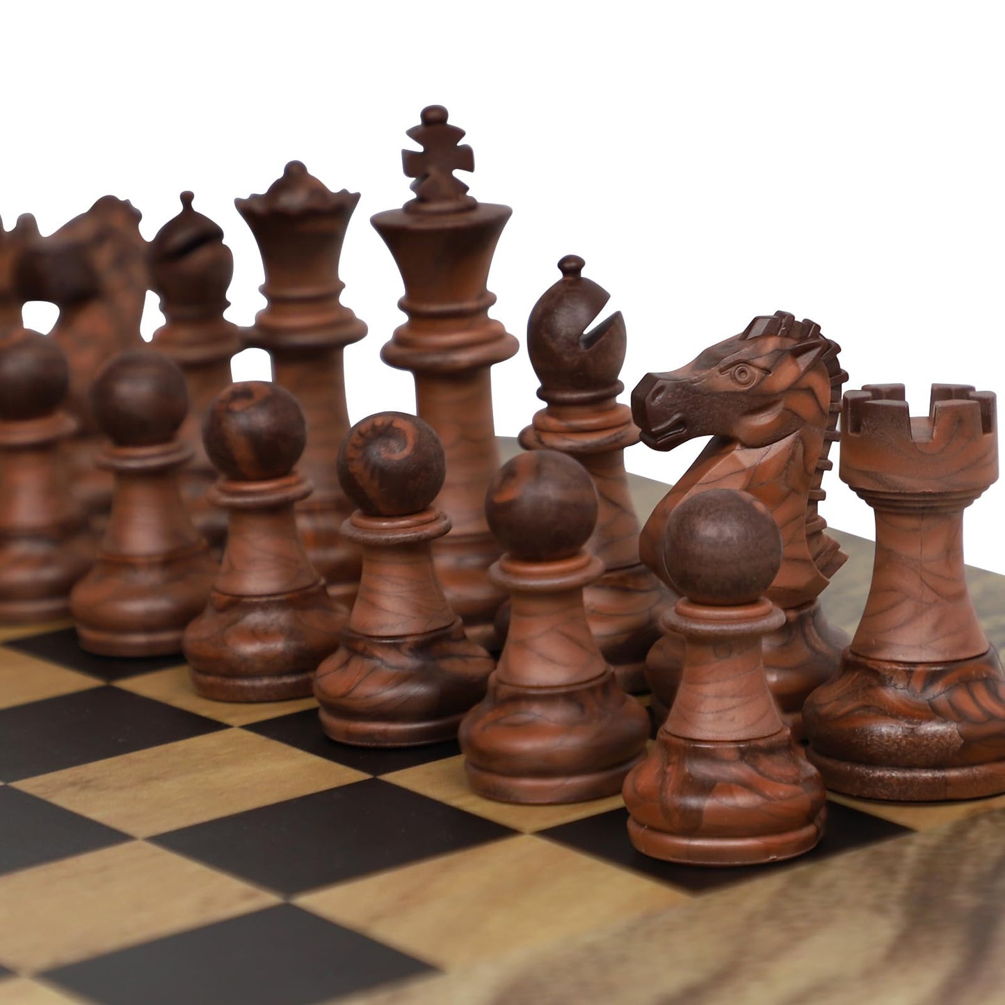 Qryovsa Luxury Staunton Chess Pieces – 32-Piece Replacement Set, 2.9 Inch King, Weighted, with Storage Bag