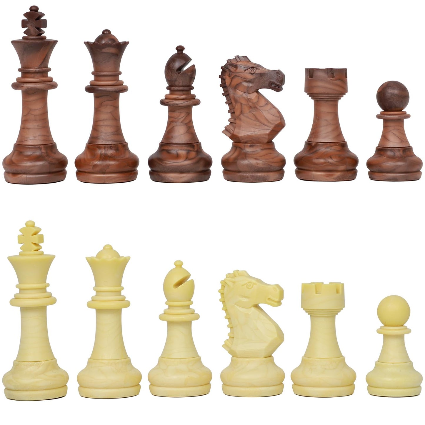 Qryovsa Luxury Staunton Chess Pieces – 32-Piece Replacement Set, 2.9 Inch King, Weighted, with Storage Bag