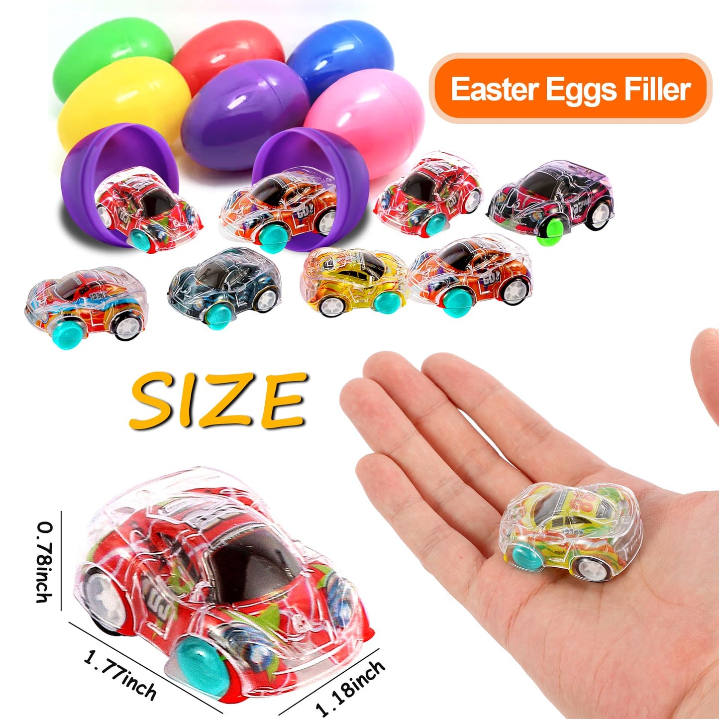 QSONSELL 50 Pcs Mini Pull Back Cars – Colorful Toy Cars for Kids, Party Favors & Classroom Prizes