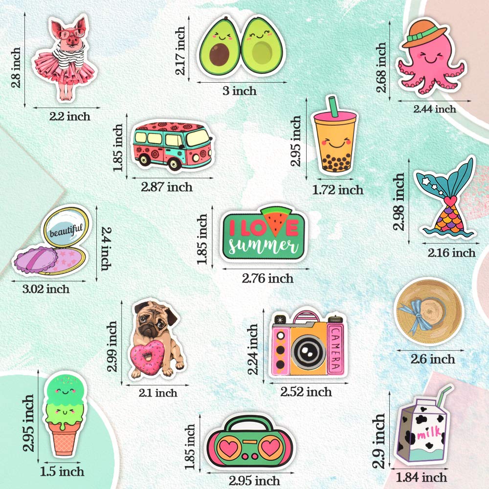 QTL Cute Stickers for Teens – Waterproof Vinyl, 50-Piece Pack