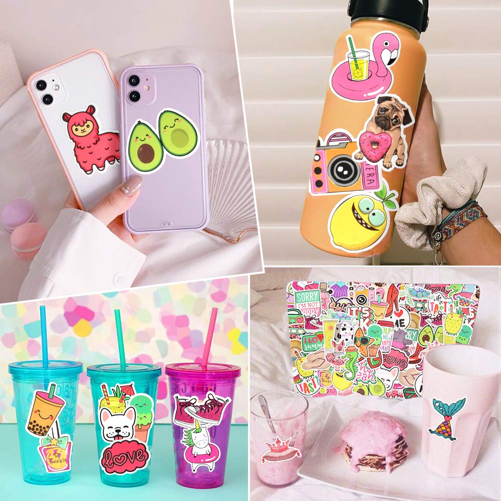 QTL Cute Stickers for Teens – Waterproof Vinyl, 50-Piece Pack