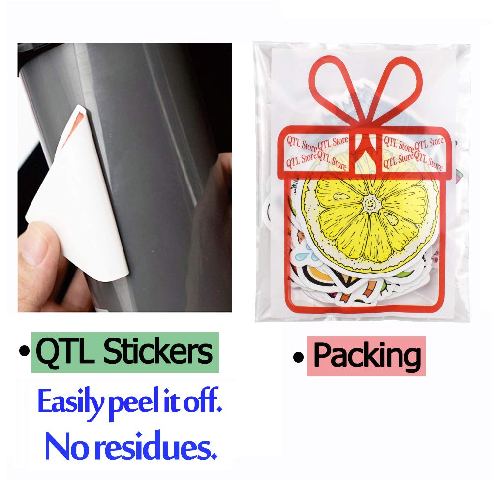 QTL Cute Stickers for Tween Girls – 50 Waterproof Vinyl Stickers Gift Pack