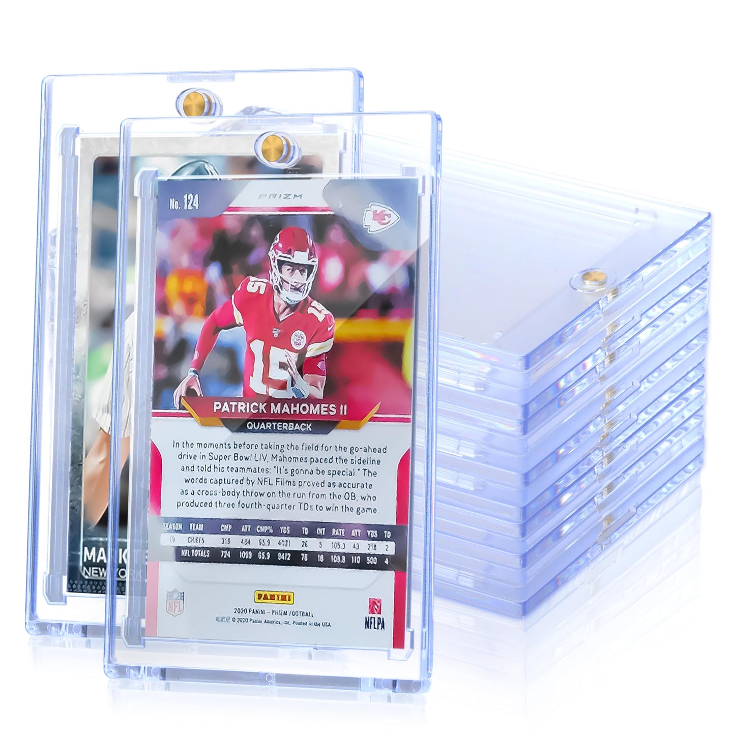 QTYORD 5 Pack 35PT Magnetic Card Holder – One-Touch Card Case for Trading Cards