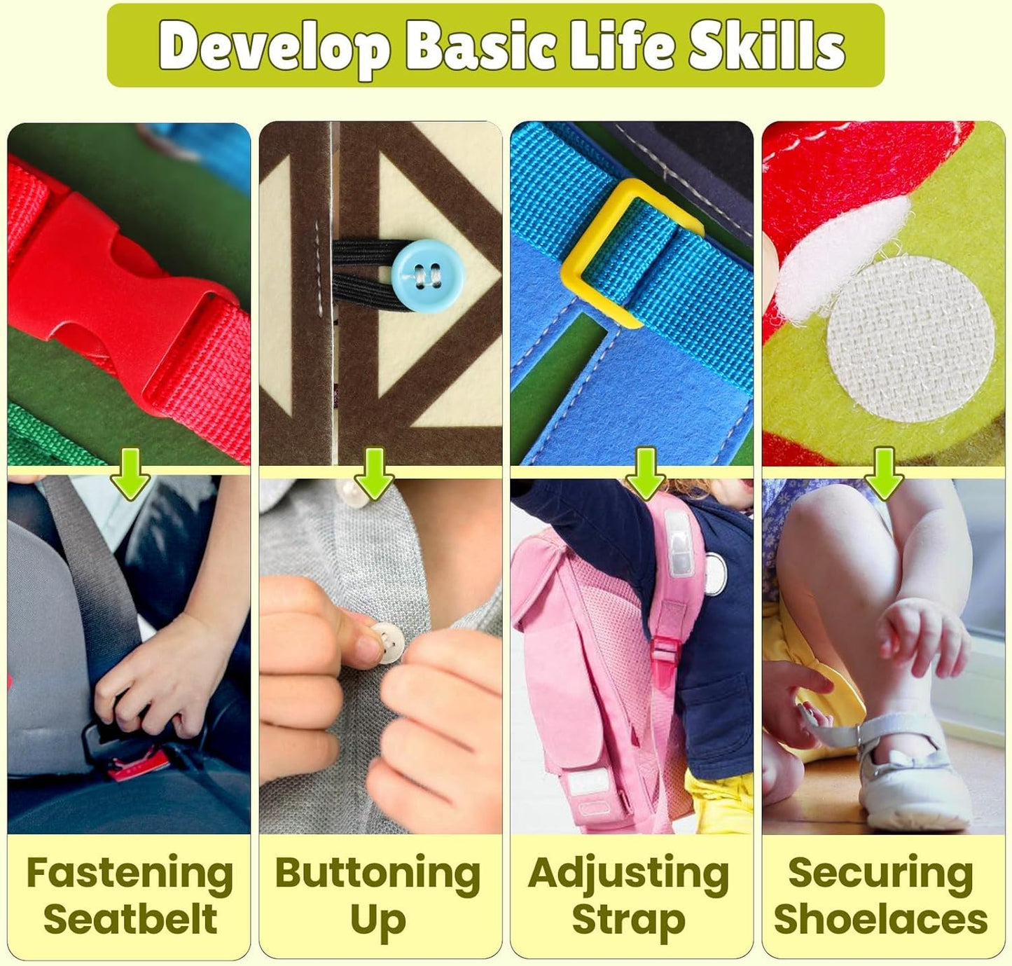 Quanquer Toddler Busy Board – Farm Montessori 18-in-1 Educational Toy for Ages 1-4