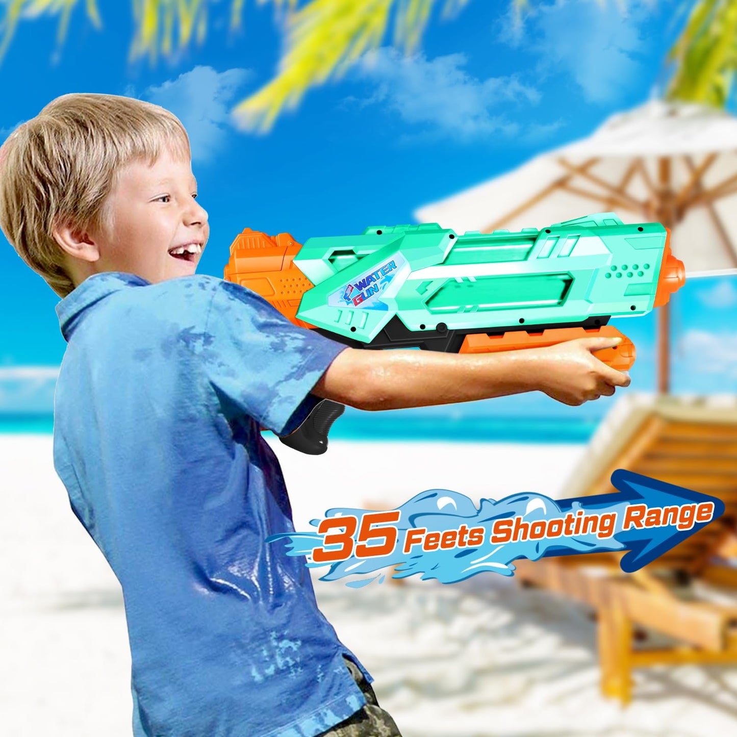 Quanquer Super Water Guns for Adults – 2 Pack 1200cc Blaster with Excellent Range