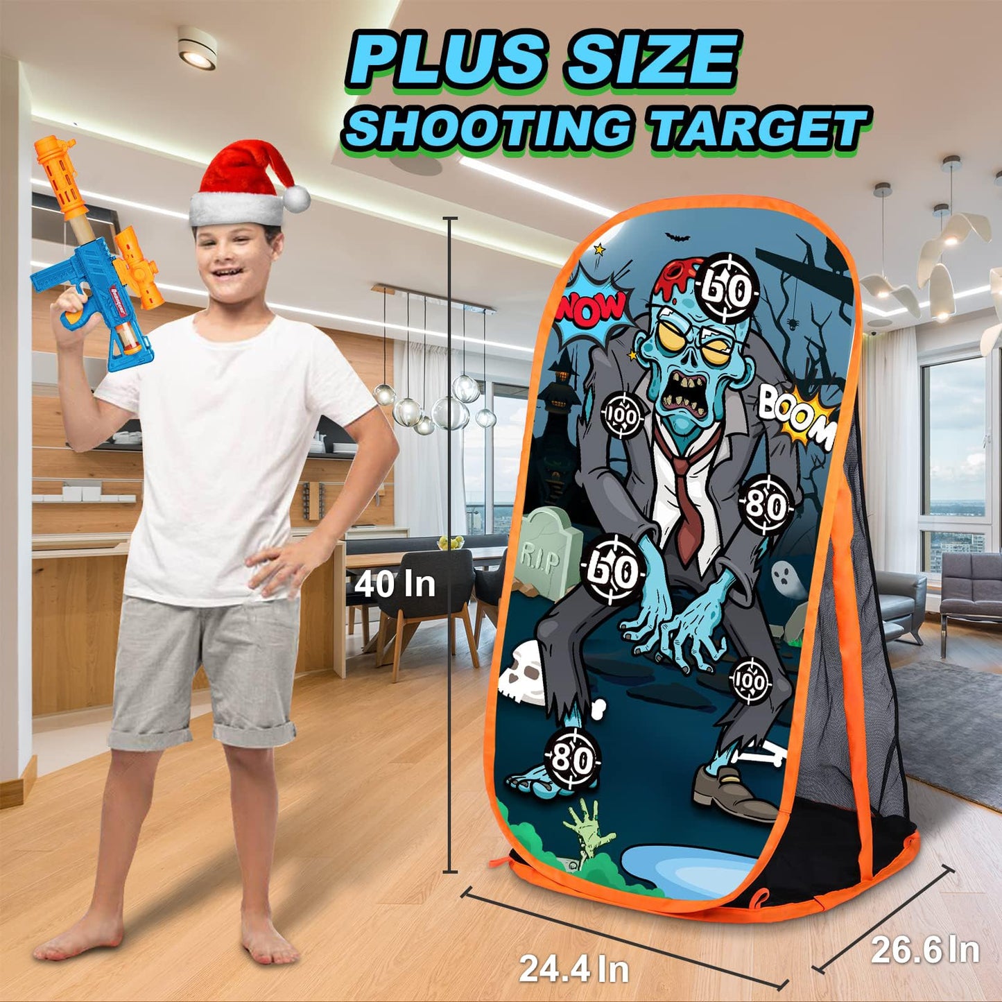 Quanquer Shooting Targets for Foam Blaster Games — Nerf Gun Compatible Indoor & Outdoor Practice