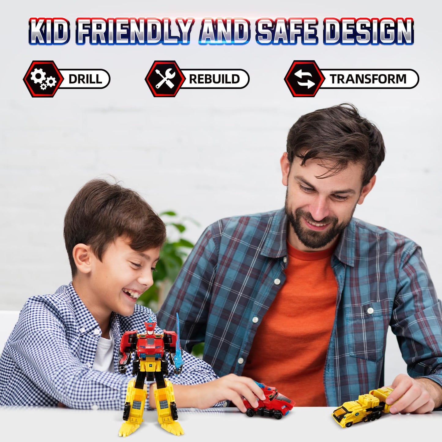 QUANTUM HEROES DINOSTER Raptor Tron: 2-in-1 Transforming Robot Toy, 7.48 in