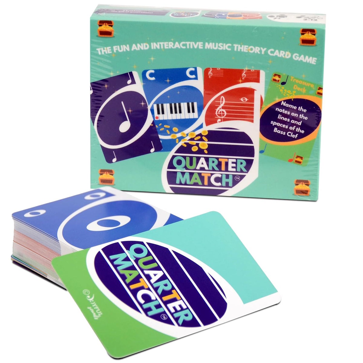 Quarter Match: Interactive Music Theory Card Game – 142 Cards for Piano, Voice, Guitar & More