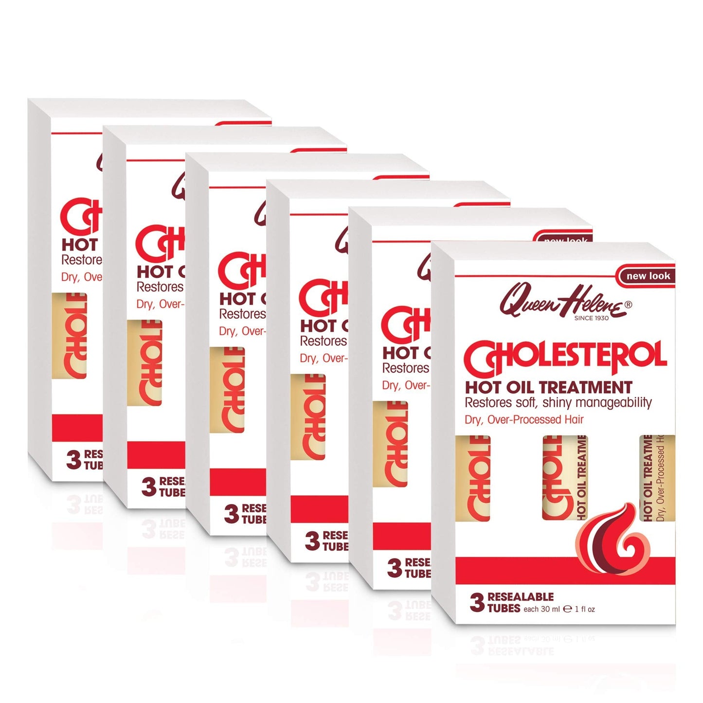 Queen Helene Cholesterol Hot Oil Treatment – 6 x 1 oz Bottles (Pack of 6) – Packaging May Vary
