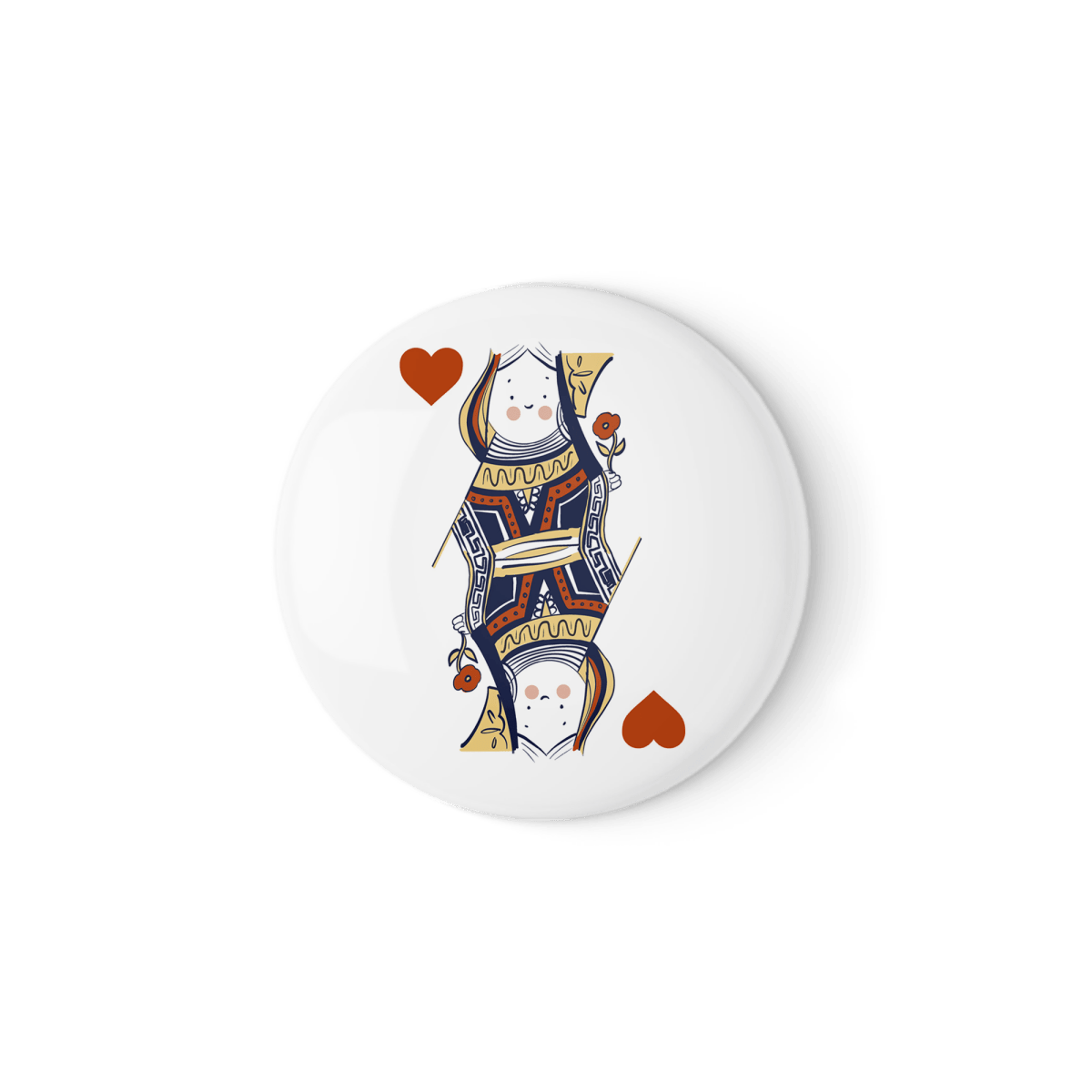 Queen Of Hearts Badge or Magnet