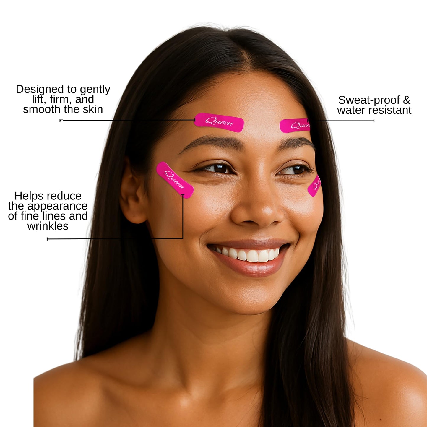 Queen Face Lift & Wrinkle Smoothing Tape | Skin Lifting Strips for Smoother Contours