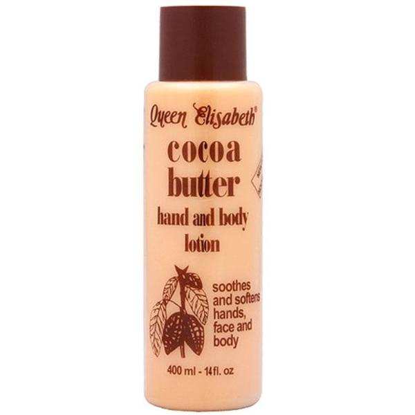 Queen Elisabeth Cocoa Butter Hand and Body Lotion Deeply Moisturising & Softening for All Skin Types 400ml/13.53 oz