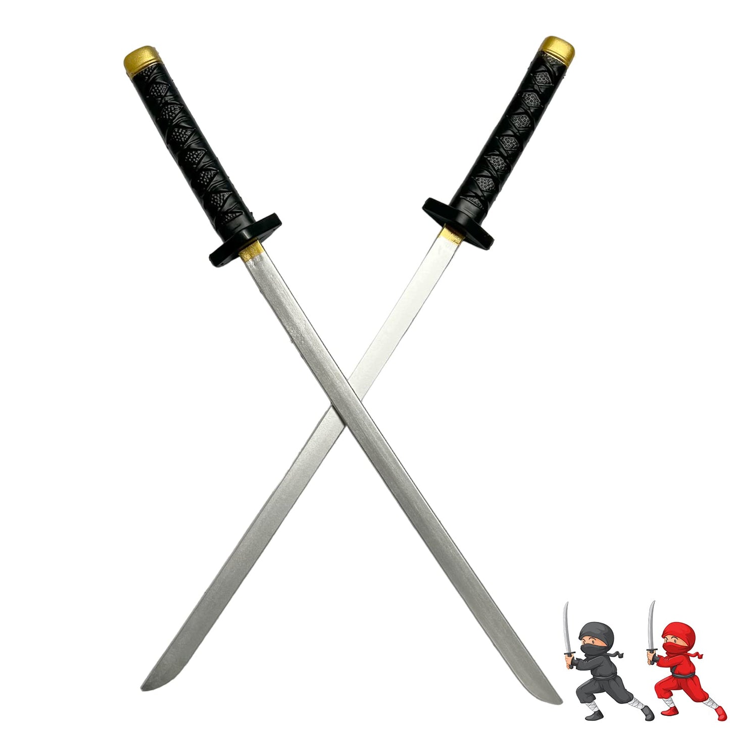 QUEQUAQUI Set of Two 26.5-Inch Samurai PU Foam Blades – Cosplay Swords