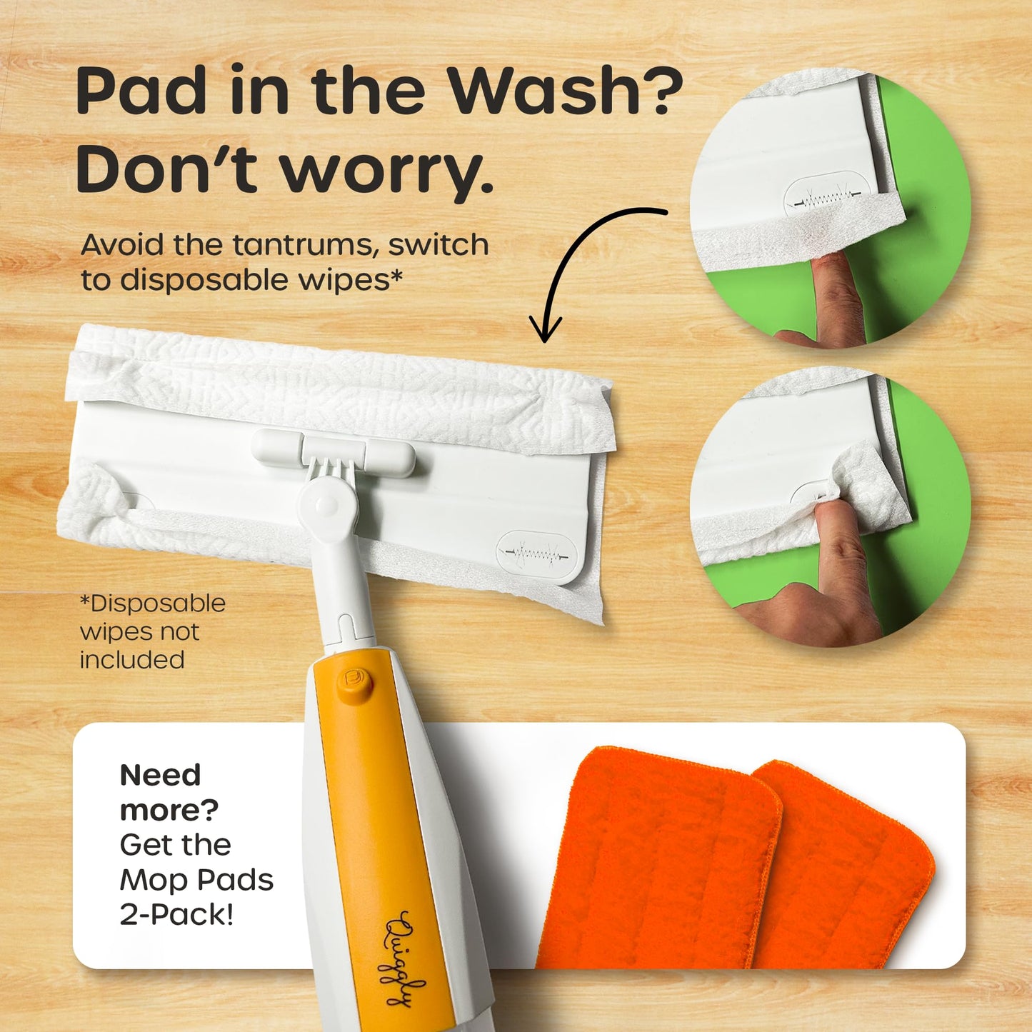 Quiggly Toddler Spray Mop – Two-Handed Design, Real Water Sprayer