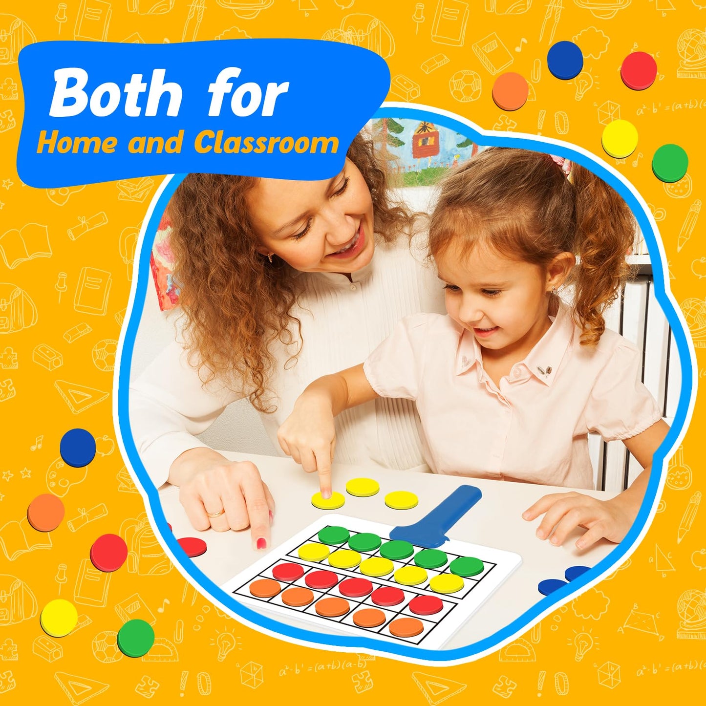 Quilinz Magnetic Ten Frame Set — 5 Dry Erase Paddles & 150 Counters for Early Math