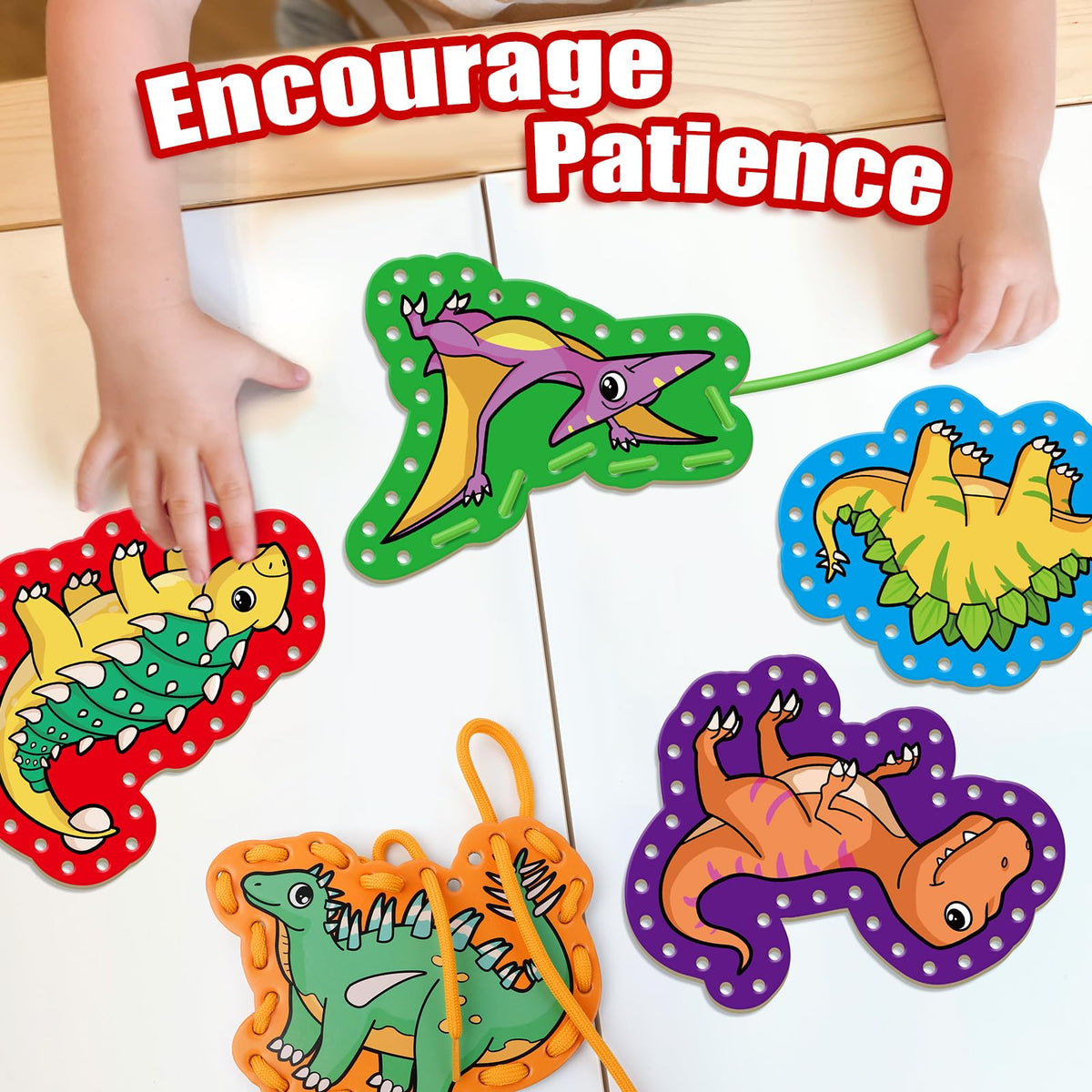 Quilinz Lacing Cards Kit for Kids — Fine Motor Practice & Preschool Learning Activities