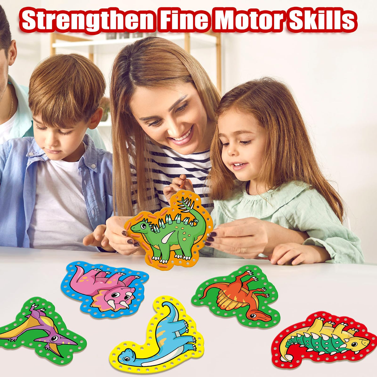 Quilinz Lacing Cards Kit for Kids — Fine Motor Practice & Preschool Learning Activities