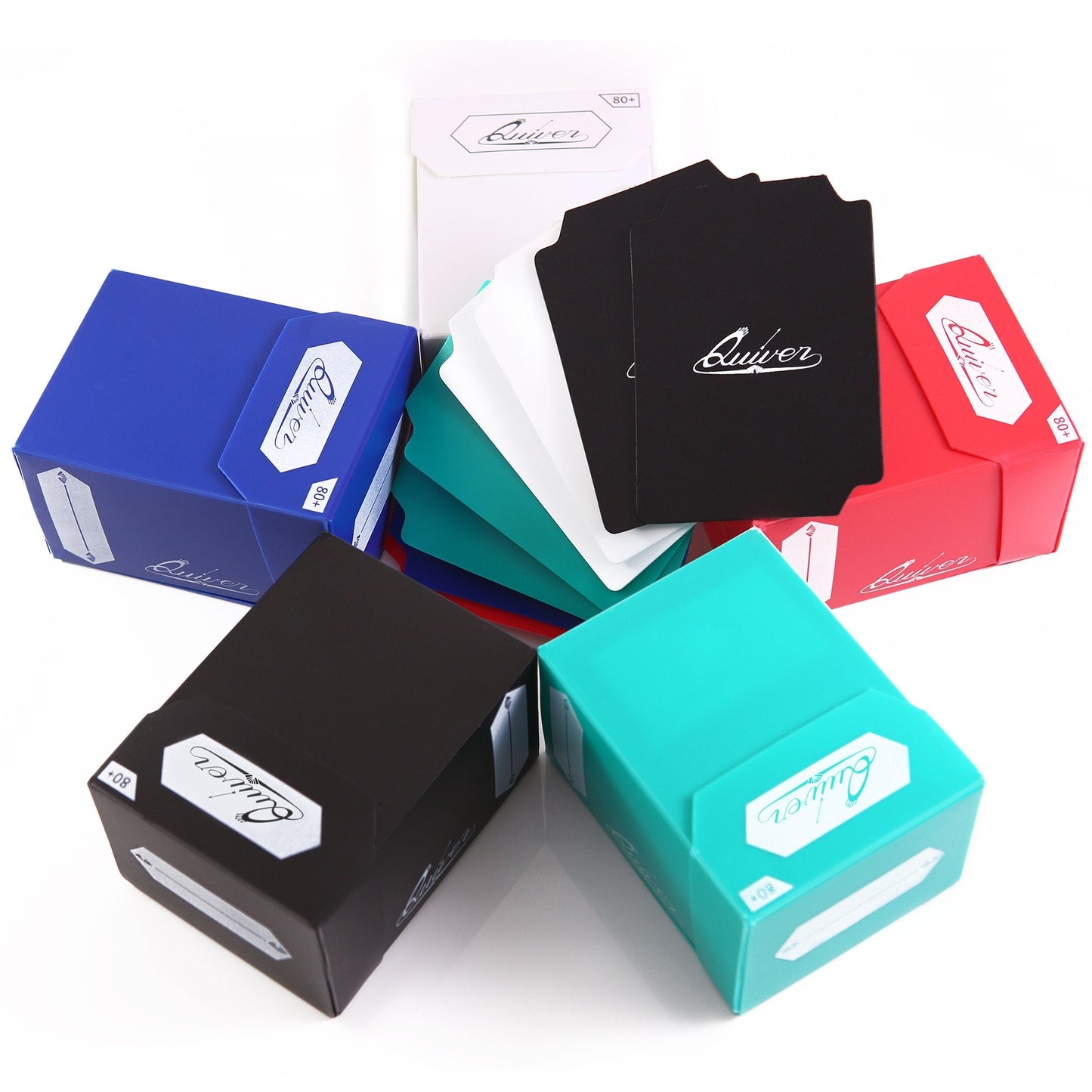 Quiver Time 80+ Standard Deck Blocks – 5 Box Set for MTG & TCGs (White, Black, Blue, Red & Green)