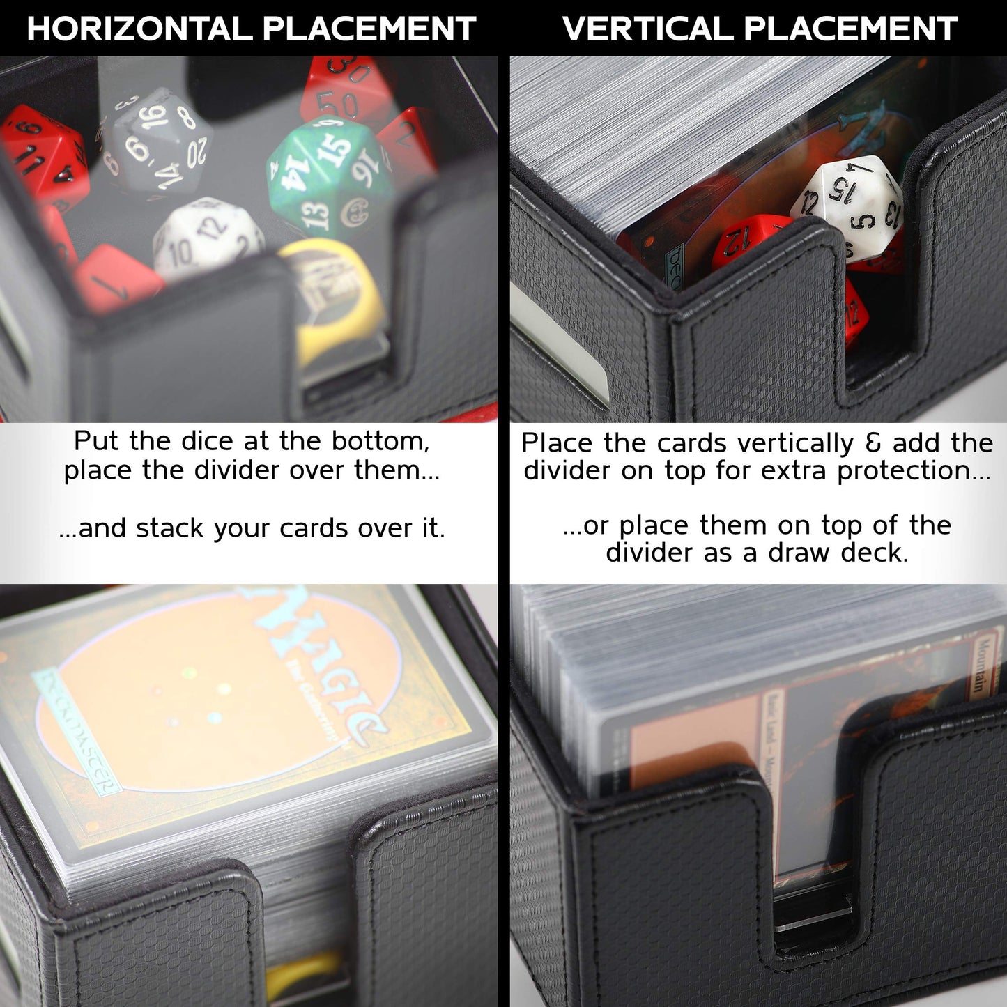 Quiver Time Black Citadel Deck Box – Premium MTG Commander Box with Magnetic Closure