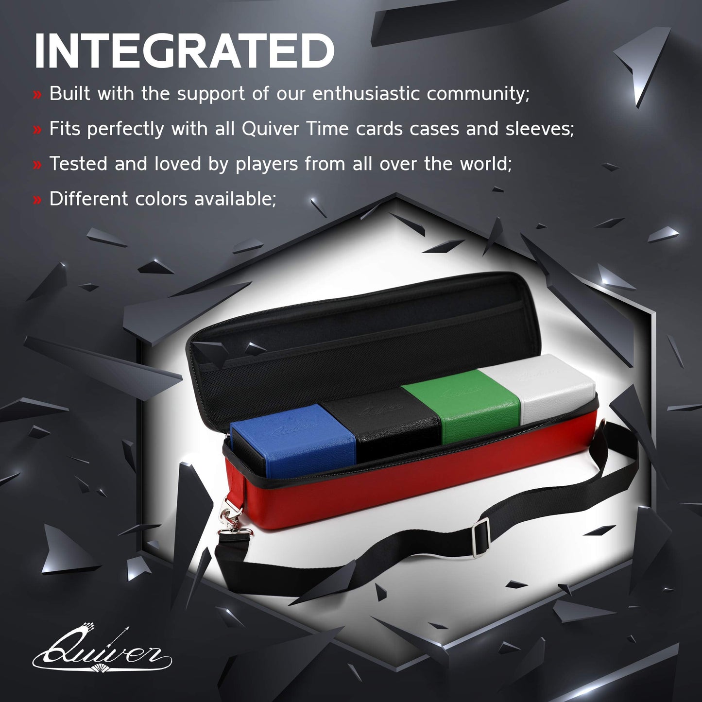 Quiver Time Black Citadel Deck Box – Premium MTG Commander Box with Magnetic Closure