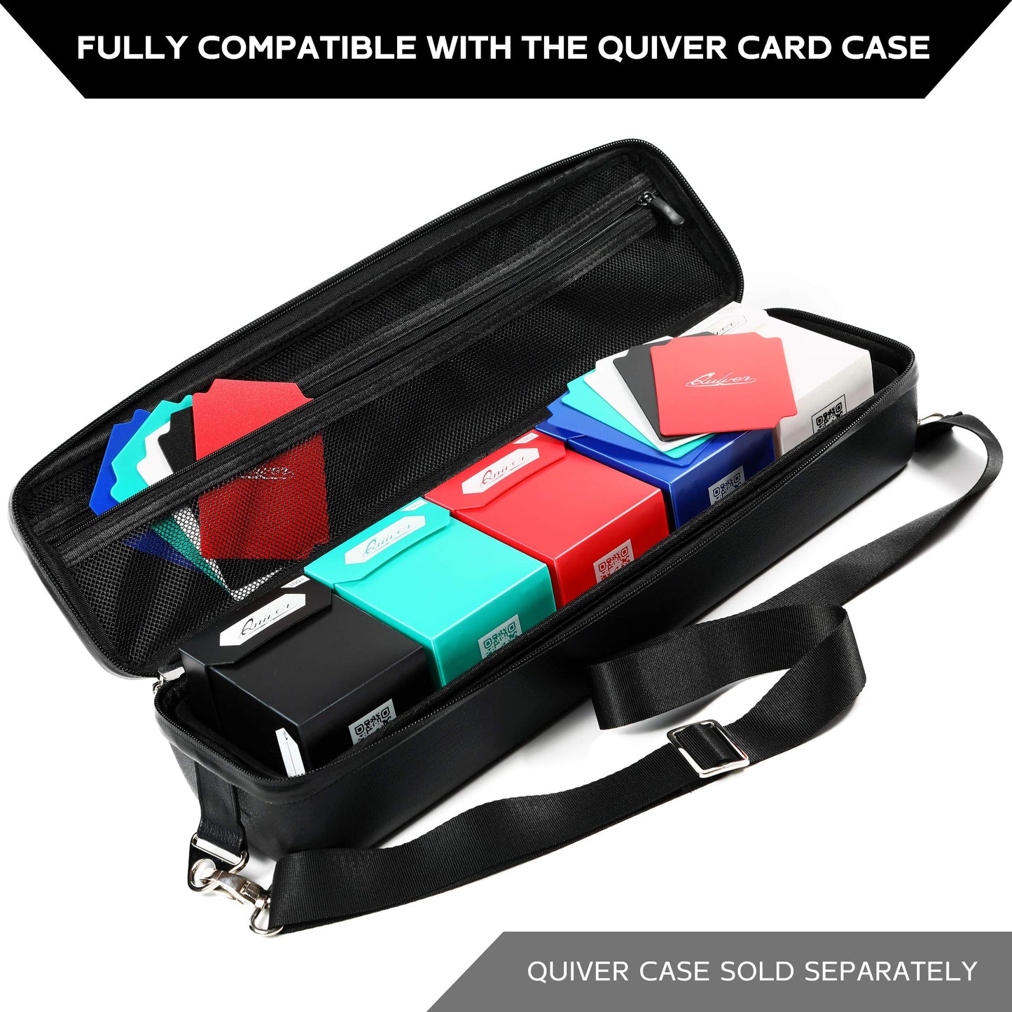Quiver Time 100+ Standard Deck Blocks – 5-Pack Commander Deck Box with 2 Dividers (White, Black, Blue, Red, Green)