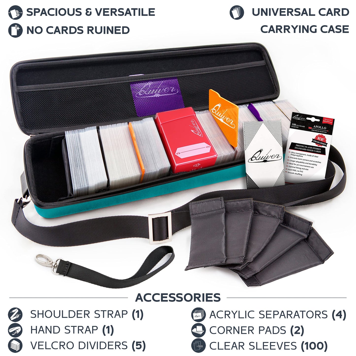 Quiver Time Teal Card Case | Premium MTG Deck and Trading Card Storage