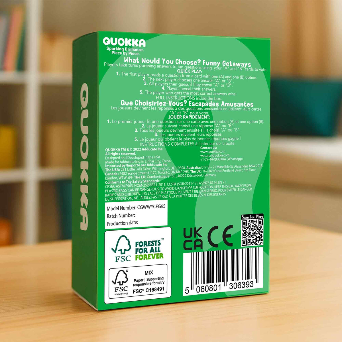QUOKKA Card Game: 500+ Hilarious Travel Scenarios for Families, Teens & Adults