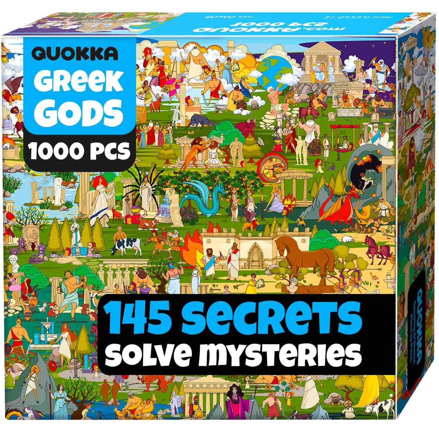 QUOKKA 1000-Piece Puzzle: Greek Gods with Secret Quests & Immersive Audio Story