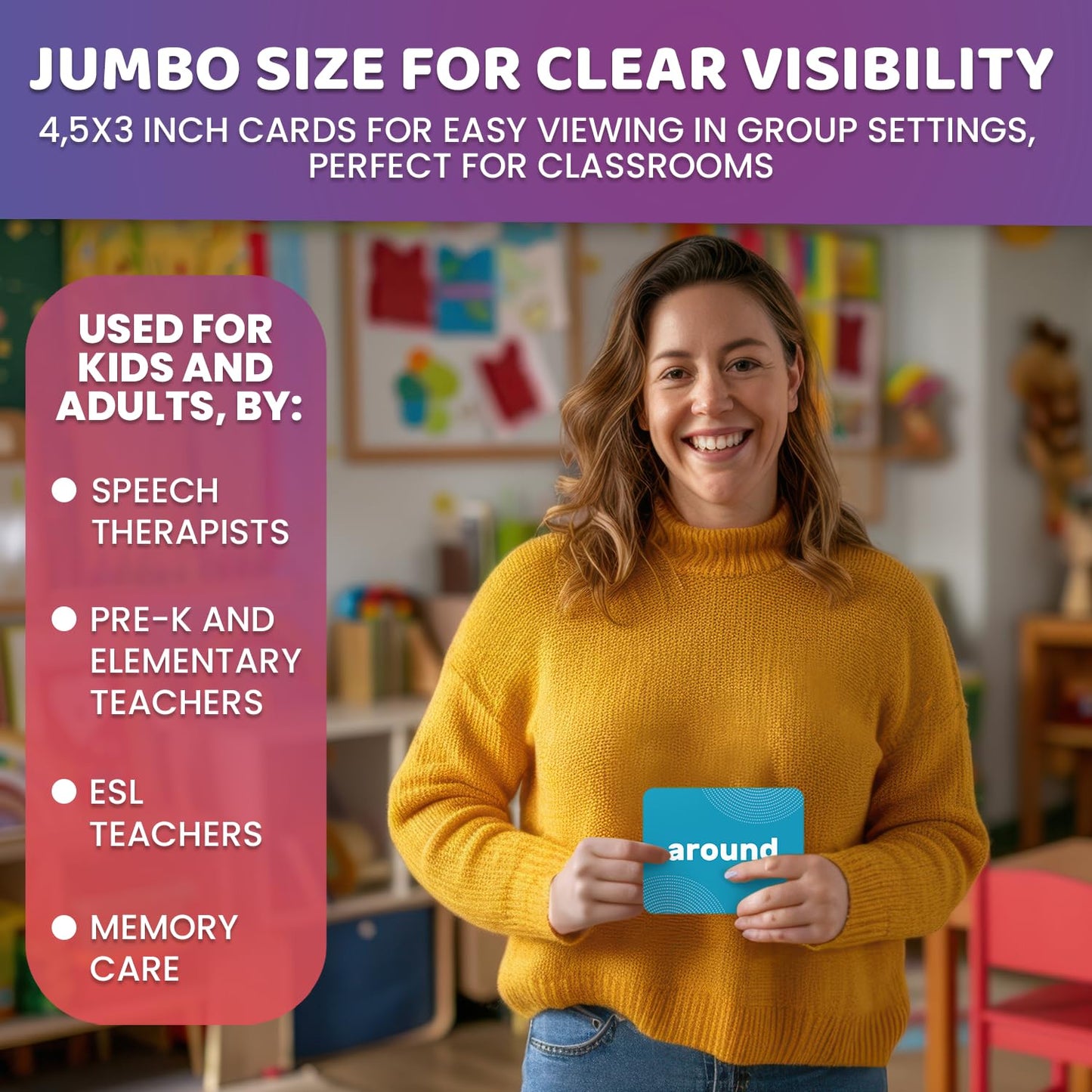 QUOKKA 364 Flash Cards for Kids and Adults — Real-Life Large Preschool Cards for Speech Therapy, ABA, ESL Teaching, Pre-K to 3rd Grade — 7 Categories with Prepositions