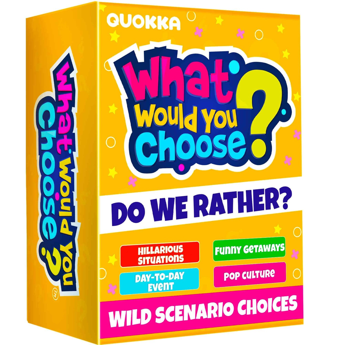 QUOKKA 4-Pack Card Game – 2000+ Hilarious Questions for Family, Parties & Travel