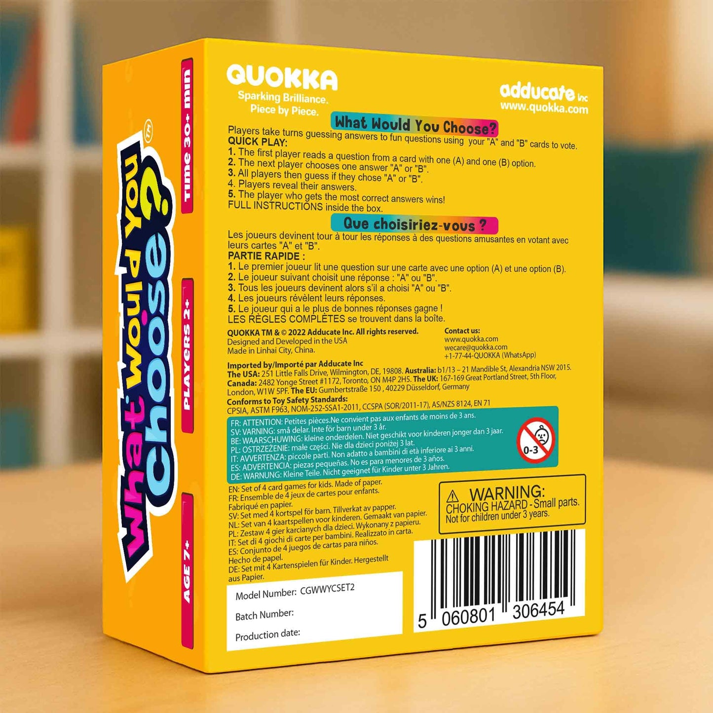 QUOKKA 4-Pack Card Game – 2000+ Hilarious Questions for Family, Parties & Travel
