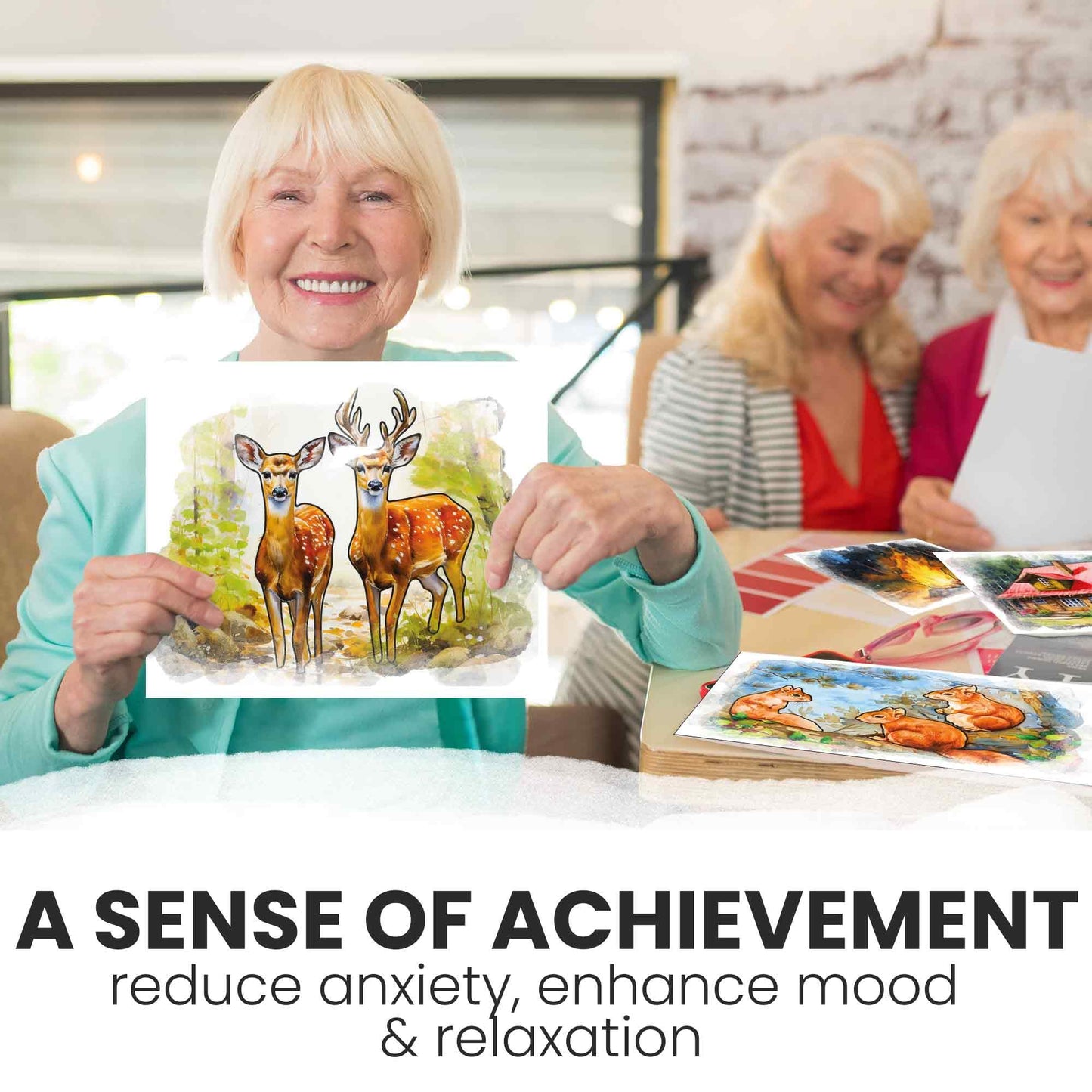 QUOKKA Water Painting Set for Seniors – Forest Moments Dementia Activities
